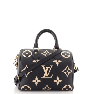 Louis Vuitton Speedy Bandouliere Bag Bicolor Monogram Empreinte Giant 25