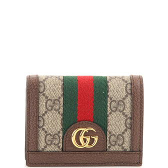 Gucci Ophidia Flap Card Case GG Coated Canvas