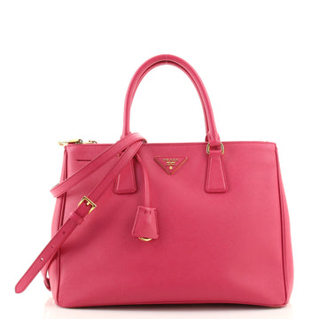 Prada Double Zip Lux Tote Saffiano Leather Medium