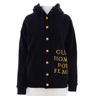 Gucci Homme Pour Femme Hoodie Cotton with Sequins Detail
