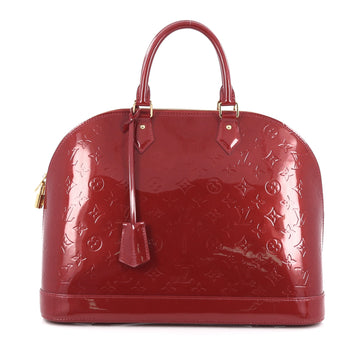 Louis Vuitton Alma Handbag Monogram Vernis GM Red