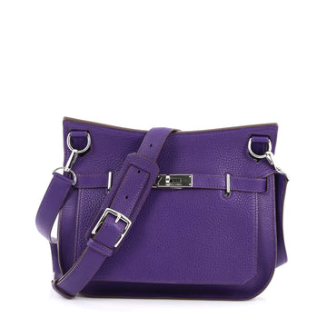 Hermes Jypsiere Handbag Clemence 28 Purple 1790607