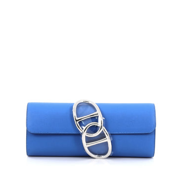Hermes Egee Clutch Evercolor Blue 1790609