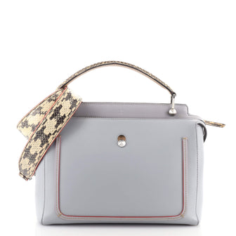 Fendi DotCom Convertible Satchel Leather with Elaphe Medium