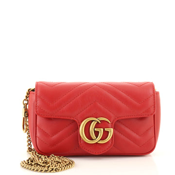 Gucci GG Marmont Flap Bag Matelasse Leather Super Mini