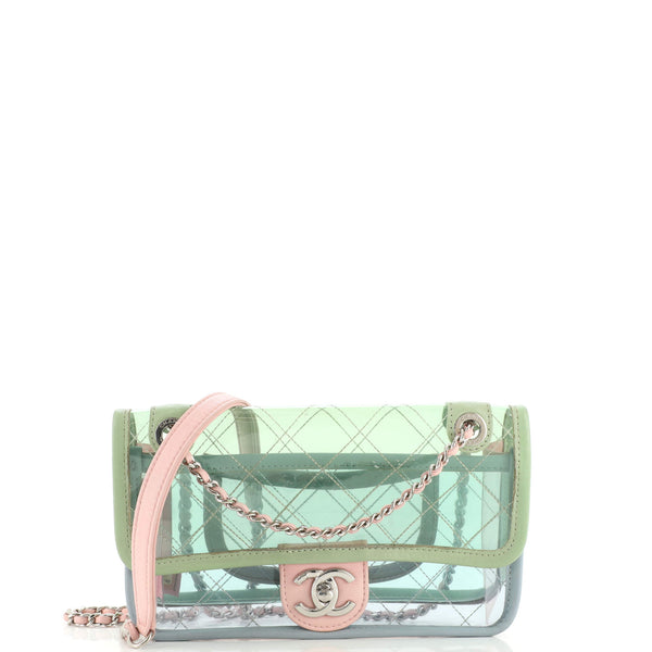 Chanel Multicolor Transparent Quilted PVC Coco Splash Small Flap Bag -  Yoogi's Closet