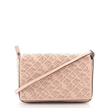Burberry Hampshire Shoulder Bag Perforated Leather Small