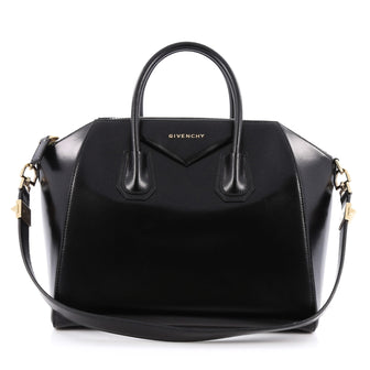 Givenchy Antigona Bag Glazed Leather Medium Black