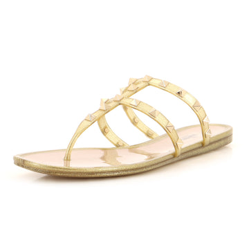 Valentino Garavani Women's Rockstud Jelly Flat Sandals PVC