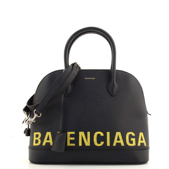 Balenciaga Logo Ville Bag Leather Medium