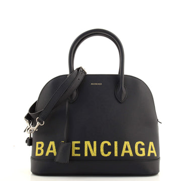 Balenciaga Logo Ville Bag Leather Medium
