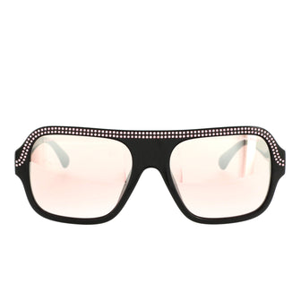 Chanel CC Shield Sunglasses Acetate with Crystal Trim