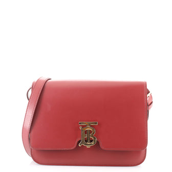 Burberry TB Flap Bag Leather Medium