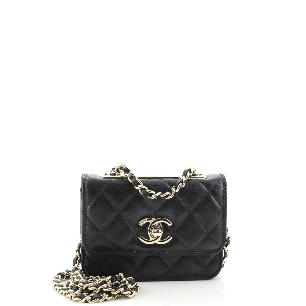 Chanel Trendy CC Clutch with Chain Quilted Lambskin Small Black 1792481