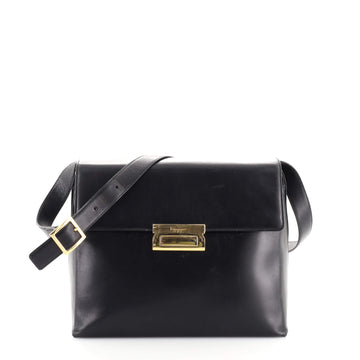 Salvatore Ferragamo Gancini Convertible Top Handle Bag Leather Medium