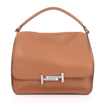 Tod's Double T Crossbody Bag Leather Medium Brown 1792701