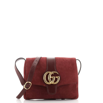 Gucci Arli Shoulder Bag Suede with Leather Medium