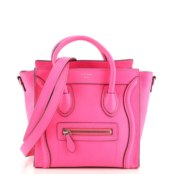 Celine Luggage Bag Grainy Leather Nano