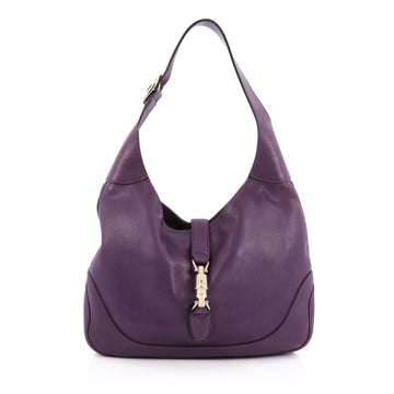 Gucci Jackie Original Shoulder Bag Leather Medium Purple 1793101