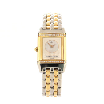 Jaeger-LeCoultre Reverso Duetto Manual Watch Stainless Steel and Yellow Gold with Diamond Bezel and Mother of Pearl 21