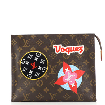 Louis Vuitton Toiletry Pouch Limited Edition Patches Monogram Canvas 26