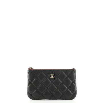 Chanel Classic O Case Pouch Quilted Caviar Mini