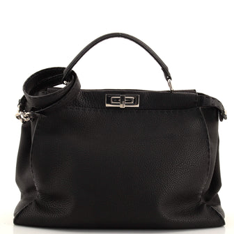 Fendi Selleria Peekaboo Bag Grainy Leather Large
