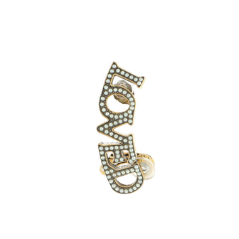 Gucci LOVED Ear Cuff Climber Earring Earrings Metal and Faux Pearls