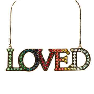 Gucci Loved Collar Necklace Crystal Embellished Metal