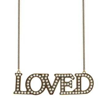 Gucci Loved Collar Necklace Metal and Faux Pearls