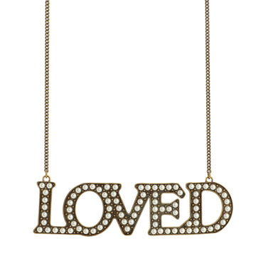 Gucci Loved Collar Necklace Metal and Faux Pearls