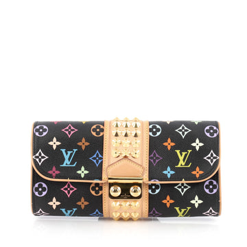 Louis Vuitton Courtney Clutch Monogram Multicolor Black