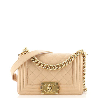 Chanel Boy Flap Bag Quilted Caviar Small
