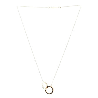 Tiffany & Co. 1837 Interlocking Circles Pendant Necklace Sterling Silver and Rubedo Small