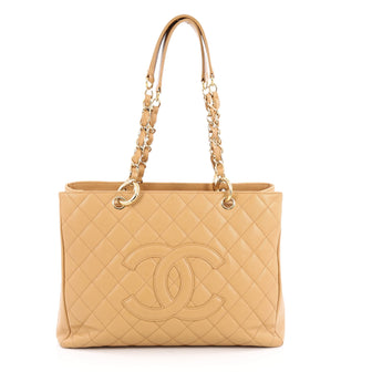Chanel Grand Shopping Tote Quilted Caviar Brown 1794601