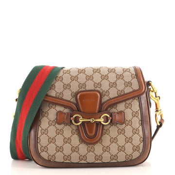 Gucci Lady Web Shoulder Bag GG Canvas Medium
