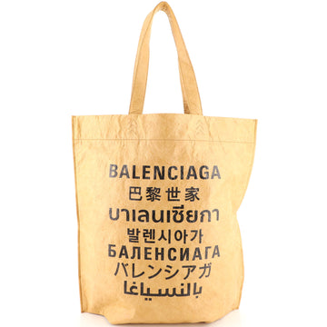 Balenciaga Languages Tote Printed Leather Large