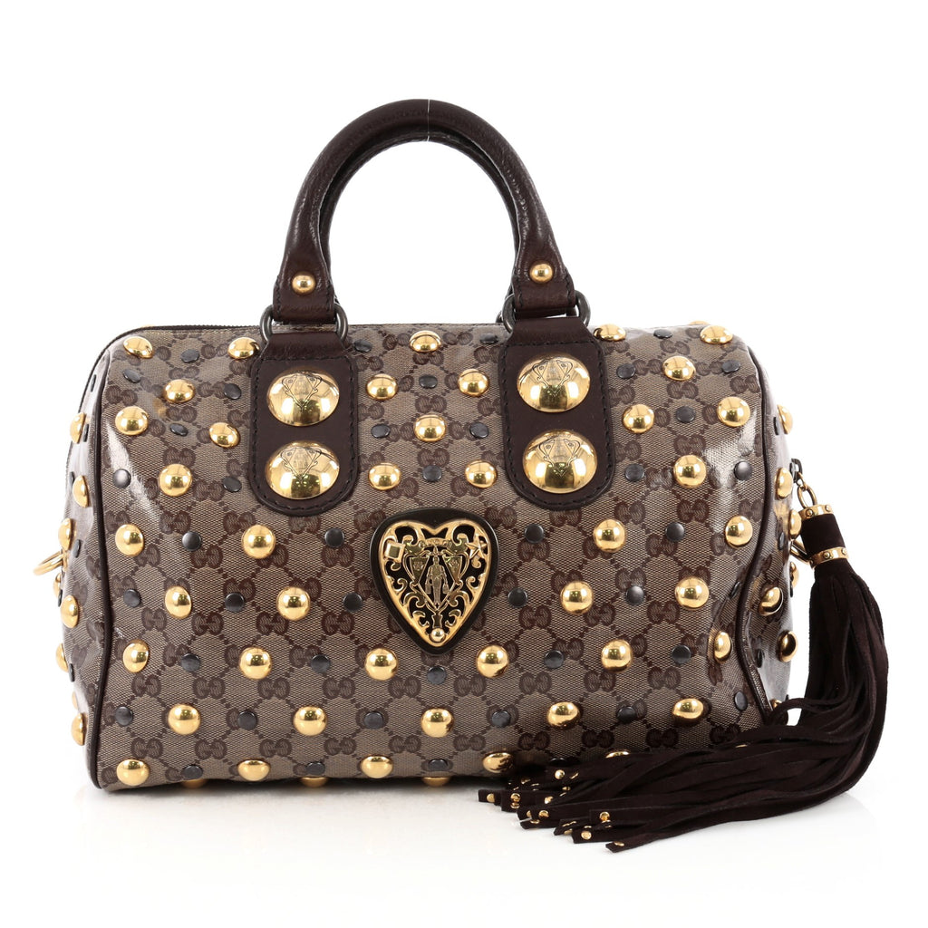 Buy Gucci Babouska Boston Bag Studded GG Coated Canvas 1795102