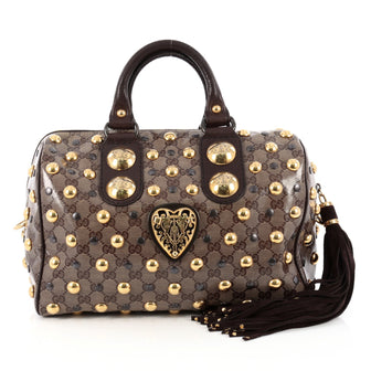 Gucci Babouska Boston Bag Studded GG Coated Canvas 1795102