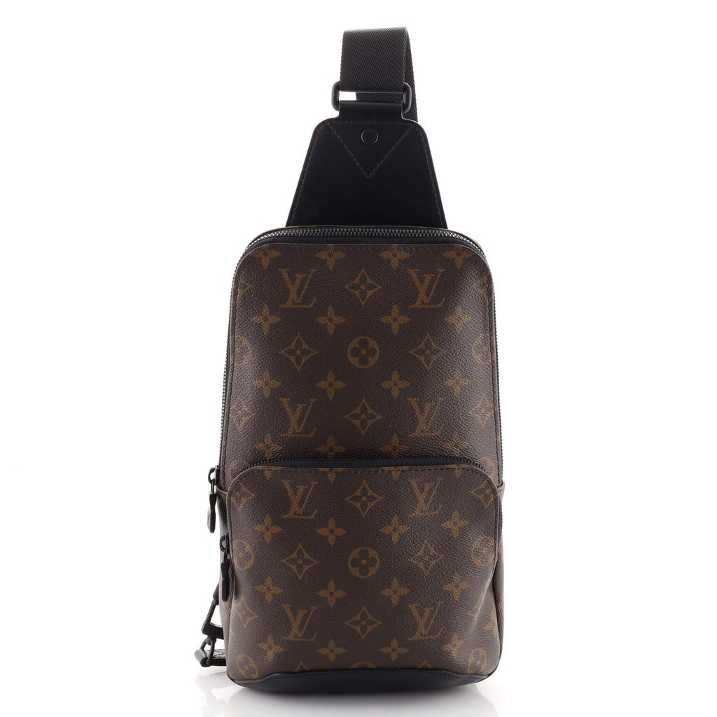 Louis Vuitton LV Men Avenue Sling Bag Taiga Leather-Black - LULUX