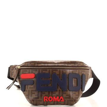 Fendi Mania Logo Waist Bag Zucca Coated Canvas