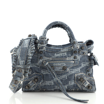 Balenciaga Neo Cagole City Bag BB Denim XS