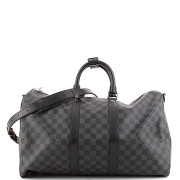 Louis Vuitton Keepall Bandouliere Bag Damier Graphite 45