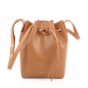 Mansur Gavriel Bucket Bag Leather Mini Brown 1796301