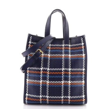 Burberry Book Tote Woven Leather Medium