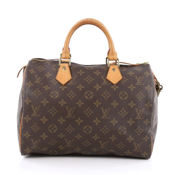 Louis Vuitton Speedy Handbag Monogram Canvas 30 Brown 1796606