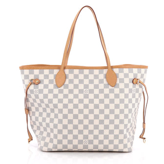 Louis Vuitton Neverfull NM Tote Damier MM White