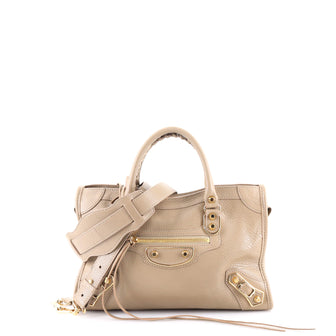 Balenciaga City Classic Metallic Edge Bag Leather Small