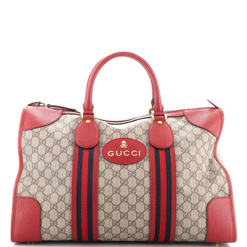 Gucci Neo Vintage Web Duffle Bag GG Coated Canvas Medium