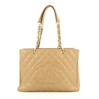 Chanel Grand Shopping Tote Quilted Caviar Neutral 1796701